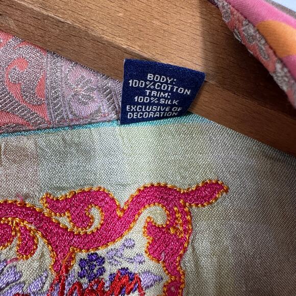 Robert Graham Mens L Bold Multicolor Stripe Button Front Shirt Flip Cuff Cotton - Picture 4 of 14